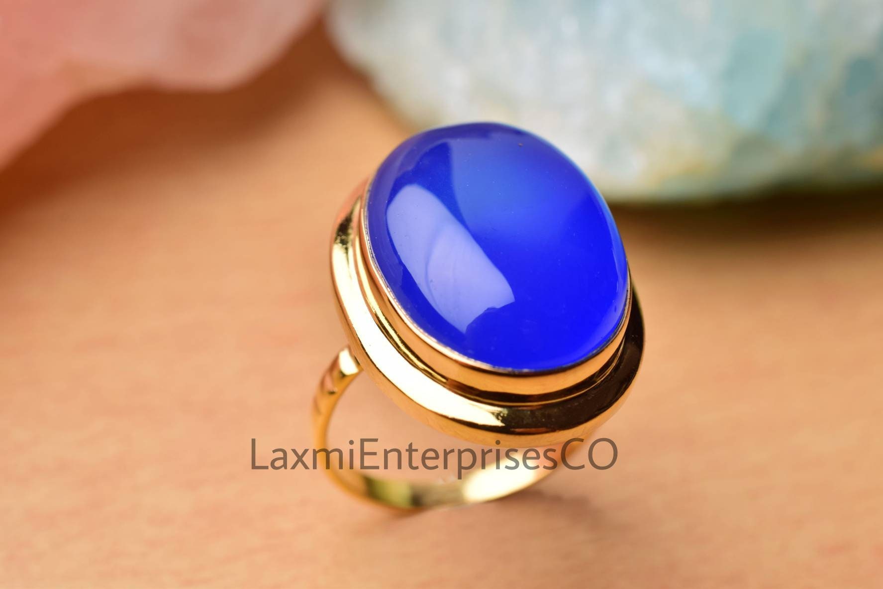 Blue Chalcedony Ring, 925 Sterling Silver Ring, Aqua Chalcedony Ring, Chalcedony, Handmade Ring, Dainty Ring, Gemstone Ring, Gift For Her