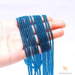 Aaa+ Chalcedony Smooth Beads,2.2-2.3 Mm Blue Chalcedony Tiny Rondelle Beads,13"gemstone Beads For Handmade Jewelry