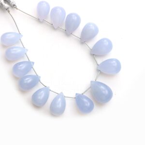 Blue Chalcedony Smooth Rondelle Beads, 5 To 7mm , Chalcedony Jewelry Making Gift For Women, 12 Inches Full Strand, Price Per Strand