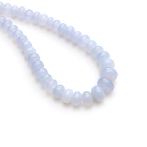 Blue Chalcedony Smooth Rondelle Beads, 7 To 14 Mm, Rondelle Chalcedony Beads, Rondelle Shape Beads, 20 Inches Strand, Price Per Strand