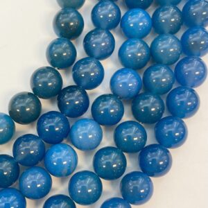Blue Chalcedony 12mm Round Gemstone Beads -15.5 inch strand