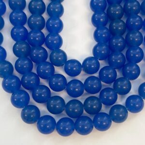 Blue Chalcedony 12mm Round Gemstone Bead--15.5 inch strand-