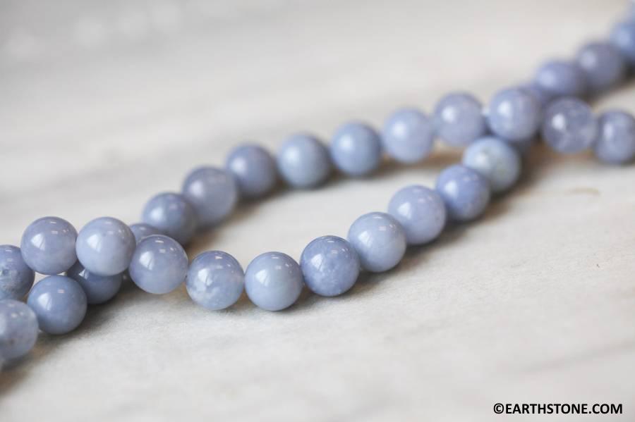 Blue Chalcedony 8-8.5mm Round Beads 16" Strand Size/shade Varies 143-1376 Blue Chalcedony 8-8.5mm Round Beads 16" Strand Size/shade Varies 143-1376