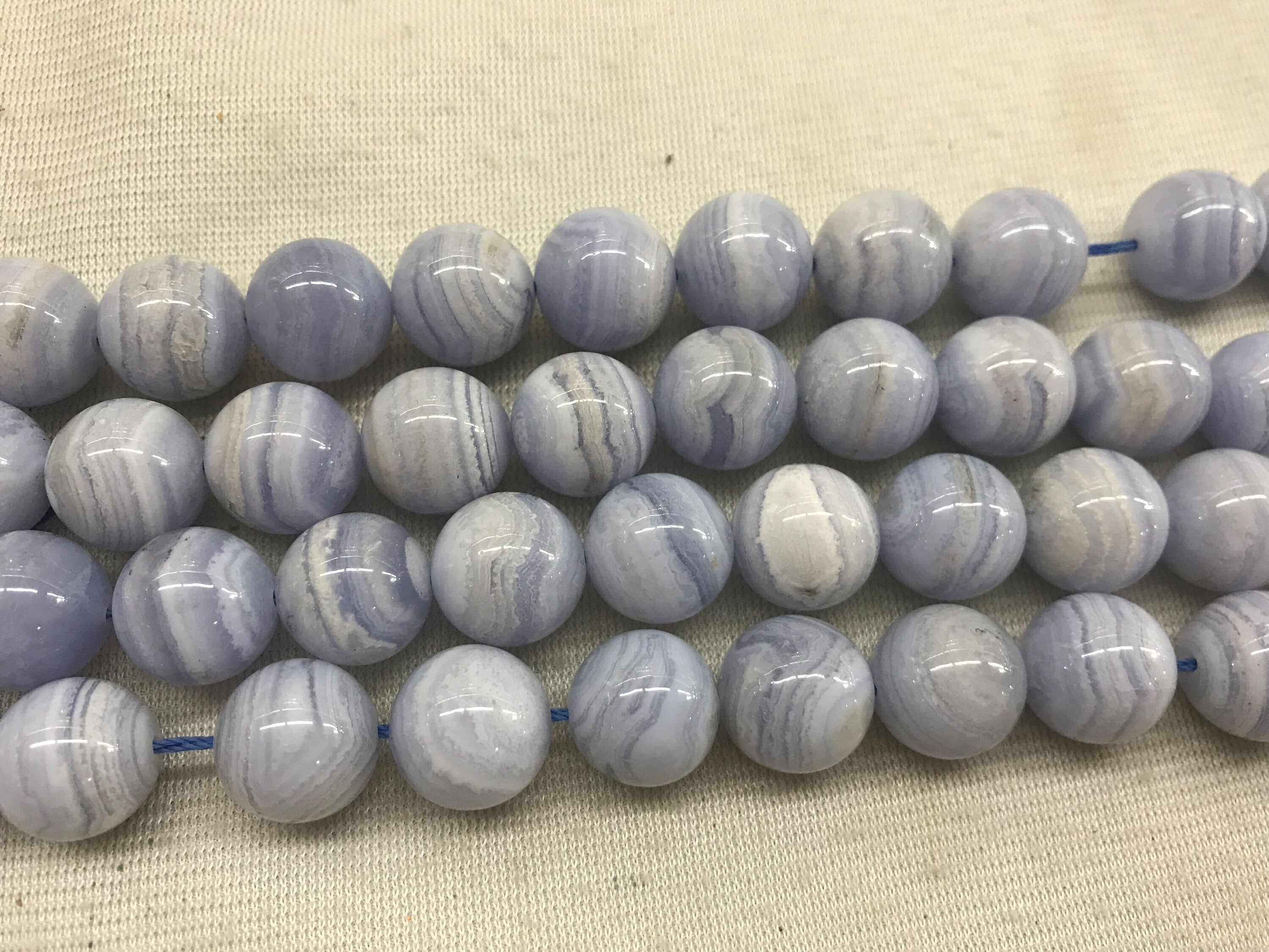 Special Offer Blue Chalcedony 14mm Round Natural Gemstone Beads 15inch Special Offer Blue Chalcedony 14mm Round Natural Gemstone Beads 15inch