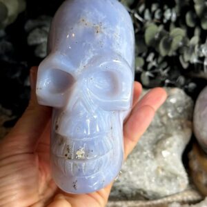 5” Turkish Blue Chalcedony Crystal Skull