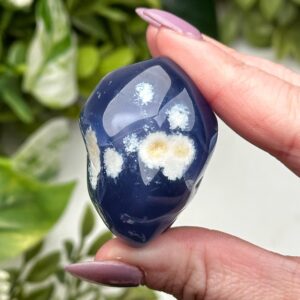 Blue Chalcedony Freeform | 52g | - #5 (polished Crystal Chunk, Throat Chakra, Healing Stone, Peace)