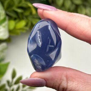 Blue Chalcedony Freeform | 27g | - #2 (polished Crystal Chunk, Throat Chakra, Healing Stone, Peace)