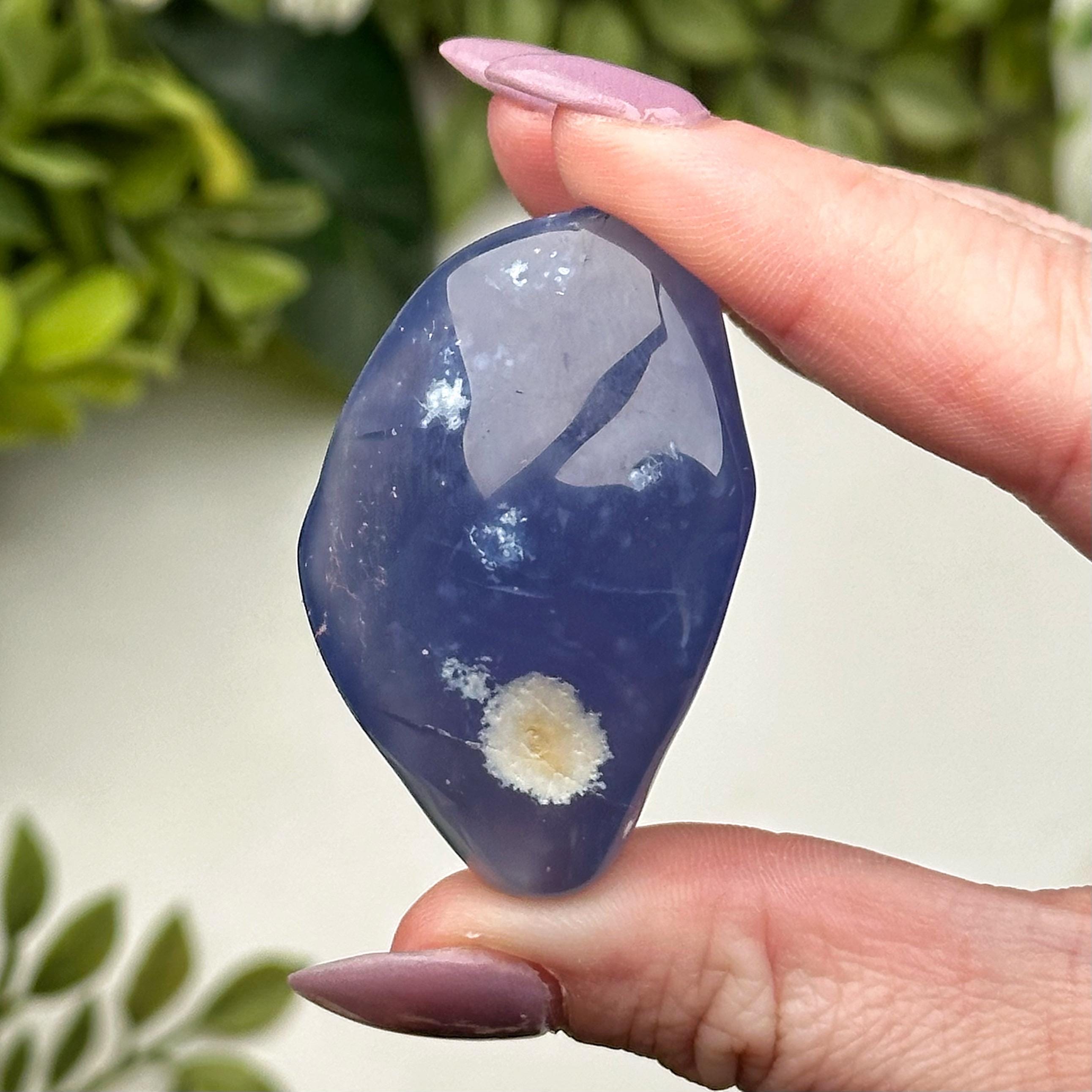 Blue Chalcedony Freeform | 26g | - #1 (polished Crystal Chunk, Throat Chakra, Healing Stone, Peace)