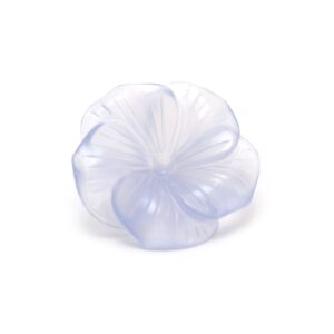 Natural Blue Chalcedony Flower Carving Loose Gemstone - 35x35 Mm - Blue Chalcedony Flower Carving Smooth Gemstone, 1 Pieces