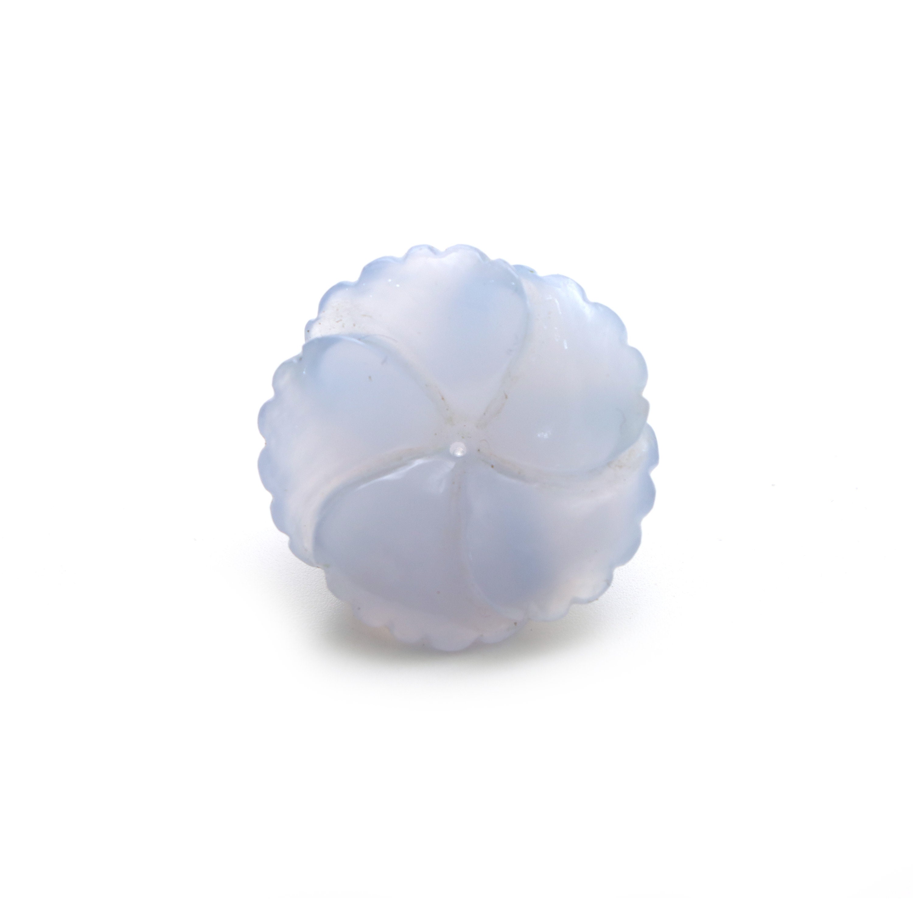 Natural Blue Chalcedony Flower Carving Loose Gemstone, 28x28 Mm, Blue Chalcedony Jewelry Making Gemstone, 1 Piece Natural Blue Chalcedony Flower Carving Loose Gemstone, 28x28 Mm, Blue Chalcedony Jewelry Making Gemstone, 1 Piece