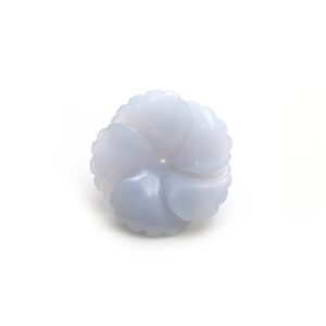 Natural Blue Chalcedony Flower Carving Loose Gemstone, 30x30 Mm, Blue Chalcedony Jewelry Making Gemstone, 1 Piece