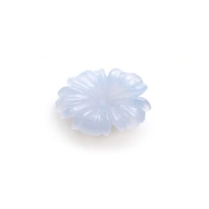 Natural Blue Chalcedony Flower Carving Loose Gemstone, 18x25 Mm, Blue Chalcedony Jewelry Making Gemstone, 1 Piece Natural Blue Chalcedony Flower Carving Loose Gemstone, 18x25 Mm, Blue Chalcedony Jewelry Making Gemstone, 1 Piece