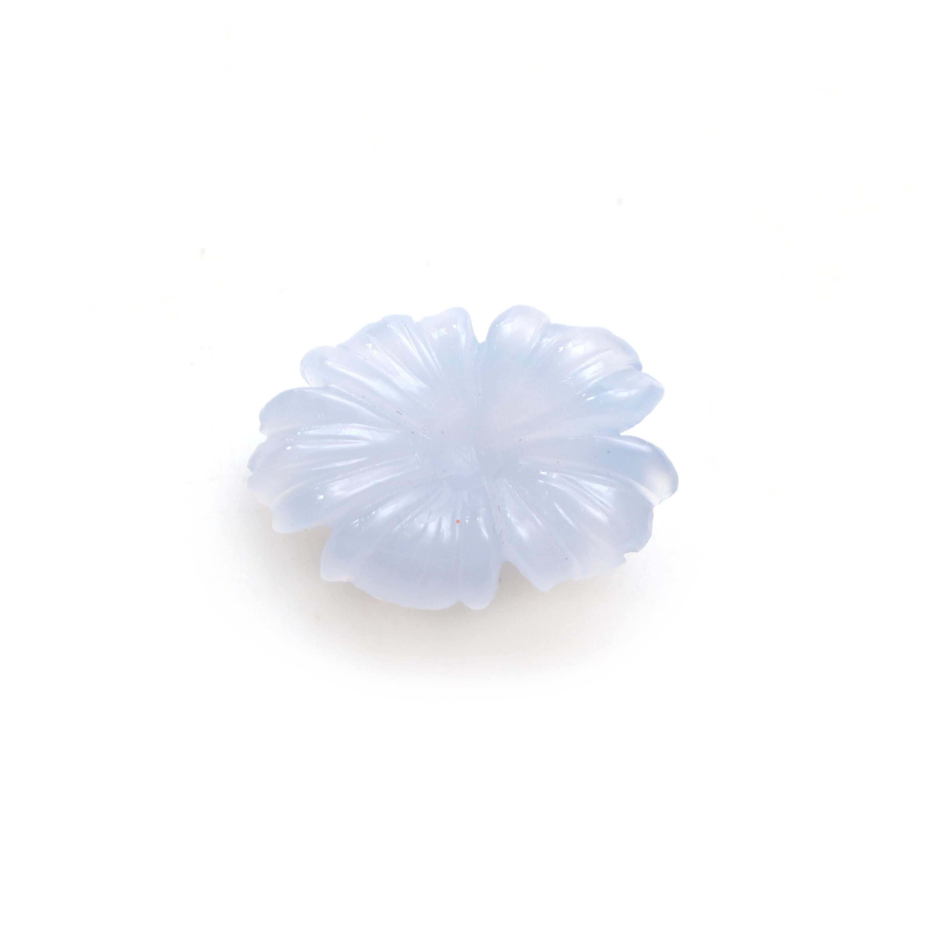 Natural Blue Chalcedony Flower Carving Loose Gemstone, 18x25 Mm, Blue Chalcedony Jewelry Making Gemstone, 1 Piece Natural Blue Chalcedony Flower Carving Loose Gemstone, 18x25 Mm, Blue Chalcedony Jewelry Making Gemstone, 1 Piece