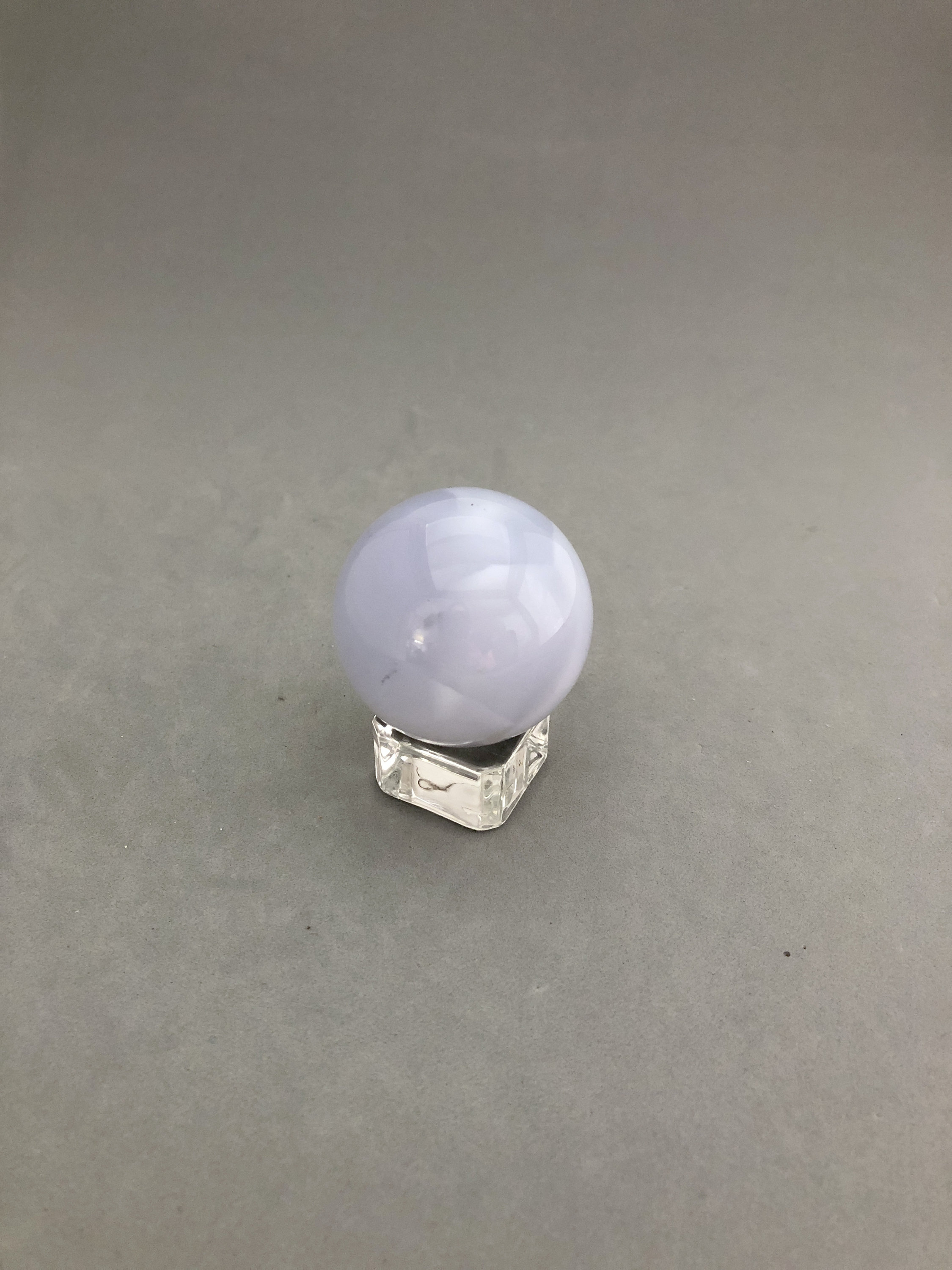 Blue Chalcedony Sphere (1 5/8" Diameter) For Meditation Throat Chakra Channeling Light Language Stone Crystal Sphere Metaphysical Witch