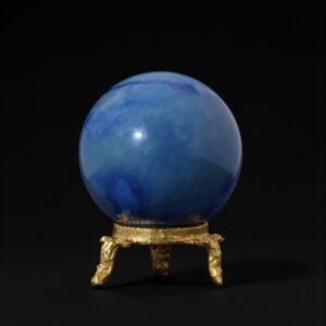 Blue Chalcedony Sphere Chakra Healing Crystal Gift : communication, emotional balance, and goodwill