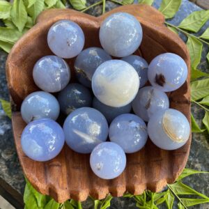 Blue Chalcedony Sphere, Blue Chalcedony, Qty. 1