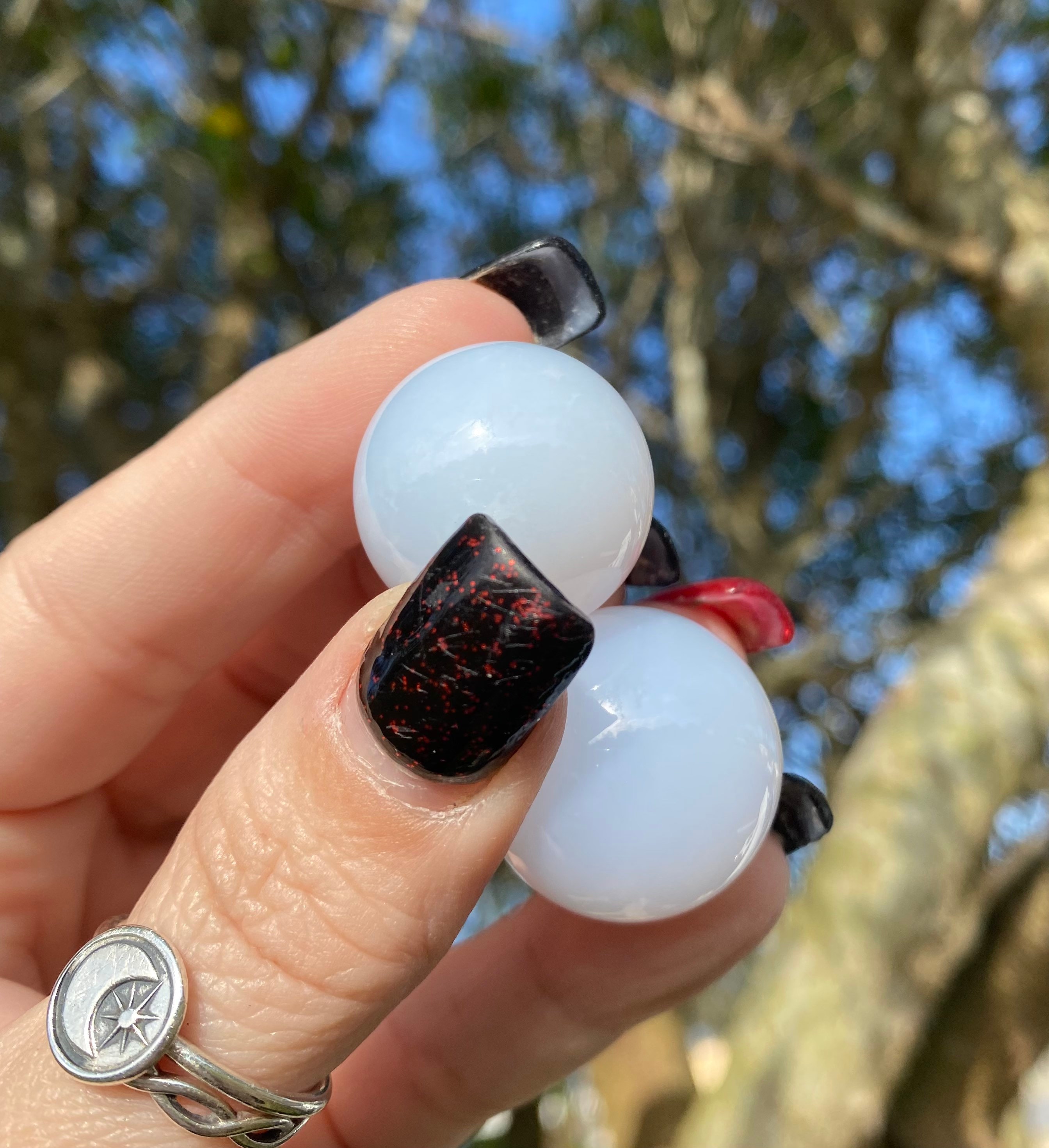 Blue Chalcedony Sphere, Blue Chalcedony, Qty. 1 Blue Chalcedony Sphere, Blue Chalcedony, Qty. 1