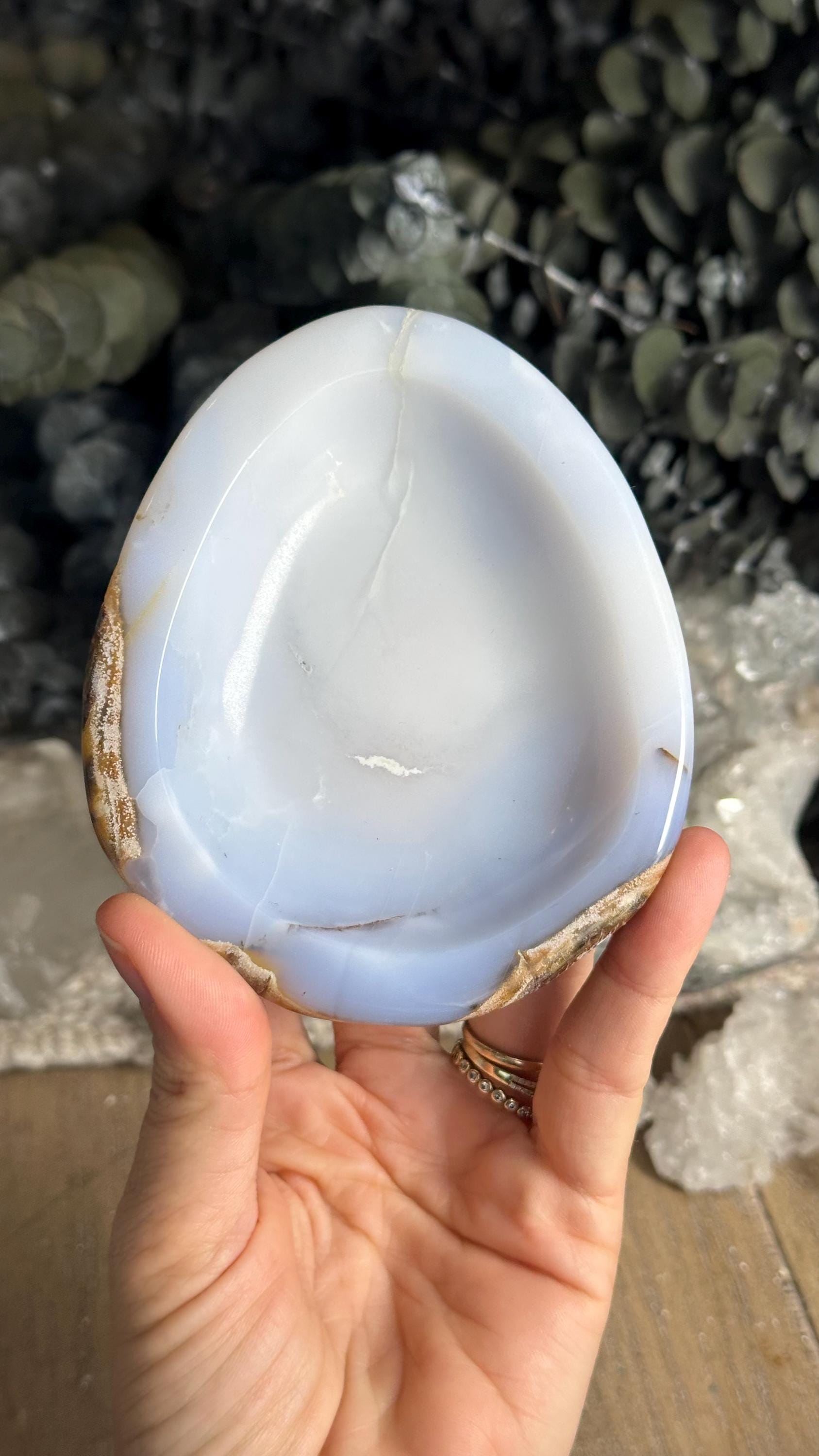 Turkish Blue Chalcedony Bowl, Dish, Ring Holder, Jewelry Holder, Turkey Turkish Blue Chalcedony Bowl, Dish, Ring Holder, Jewelry Holder, Turkey