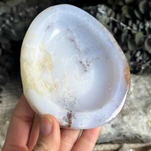 Turkish Blue Chalcedony Bowl, Dish, Ring Holder, Jewelry Holder, Turkey