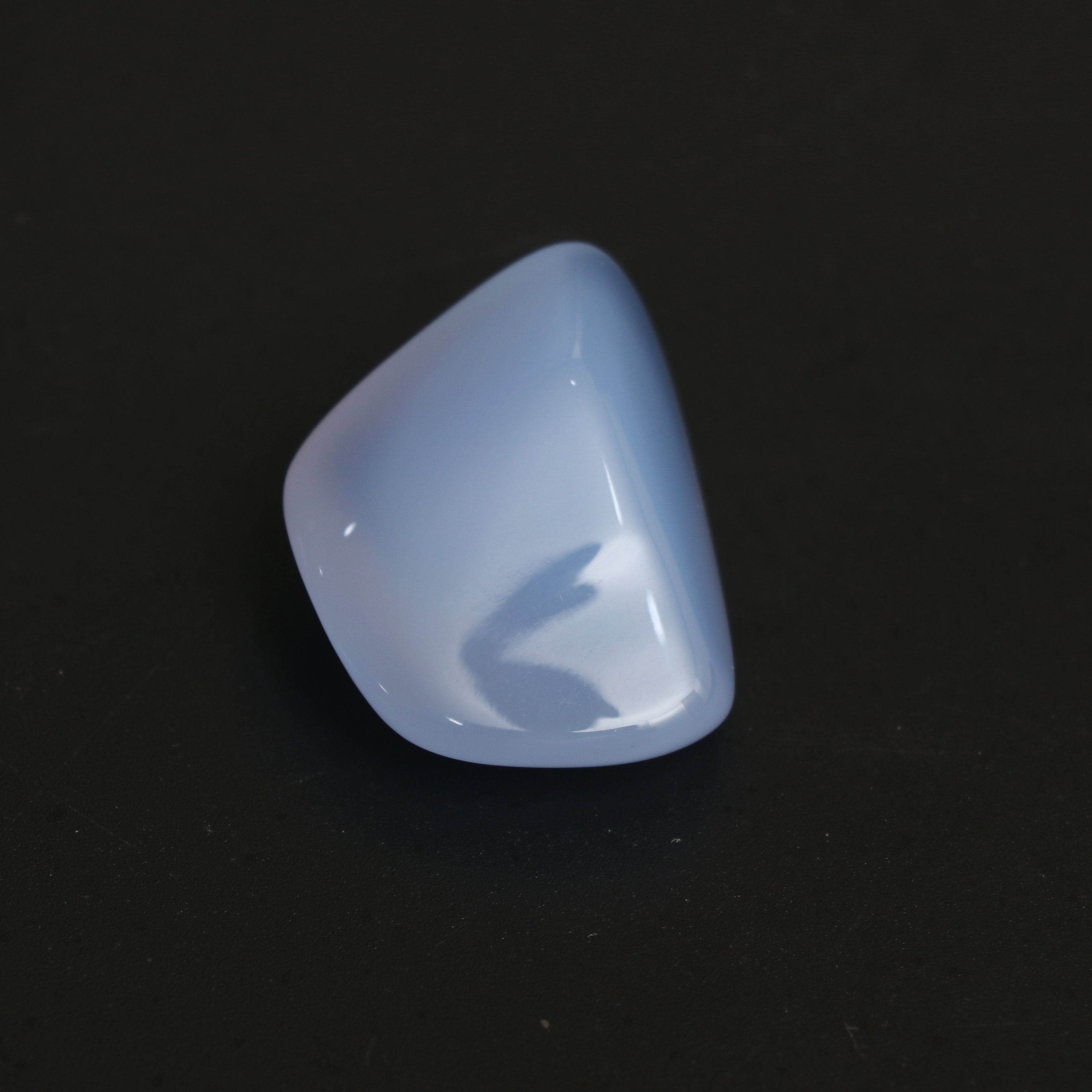 Blue Chalcedony Smooth Organic Tumble Gemstone, 25x31 Mm, Chalcedony Tumble, Blue Chalcedony Tumble Jewelry Making Gemstone, 1 Piece
