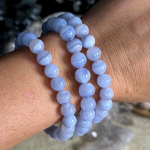 8mm Blue Lace Agate Bead Bracelet 8mm Blue Lace Agate Bead Bracelet