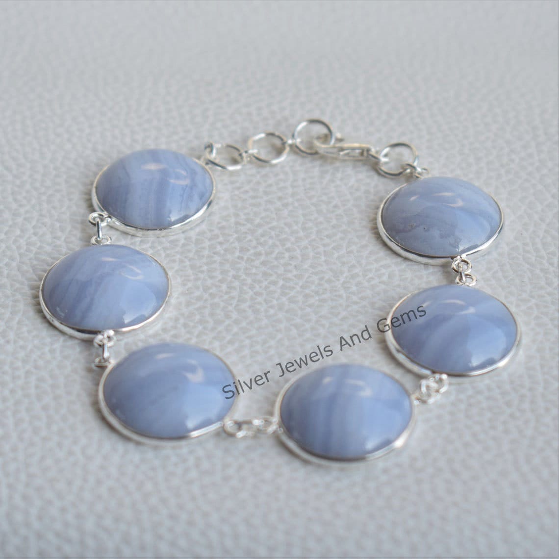 Blue Lace Agate Bracelet, 925 Sterling Silver Bezel Bracelet, Wedding Gift, Round Agate Bracelet, Handmade Bracelet, Gift For Her Blue Lace Agate Bracelet, 925 Sterling Silver Bezel Bracelet, Wedding Gift, Round Agate Bracelet, Handmade Bracelet, Gift For Her