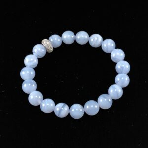 Blue Lace Agate gemstone bracelet Blue Lace Agate gemstone bracelet