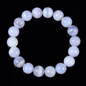 Natural Chalcedony Blue Lace Agate Gemstone Round Bracelet 10mm 10-11mm 7.5 Inch Strand Bulk Lot 1,2,6,12 And 50 (s45) Natural Chalcedony Blue Lace Agate Gemstone Round Bracelet 10mm 10-11mm 7.5 Inch Strand Bulk Lot 1,2,6,12 And 50 (s45)