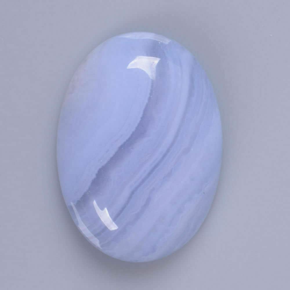 25mm Blue Lace Agate Oval Flatback Cab Cabochon