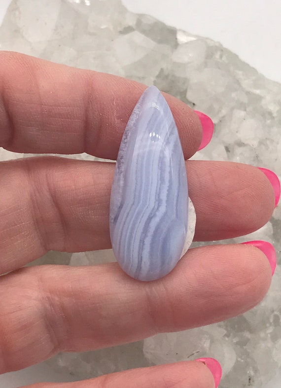 Blue Lace Agate Cabochon 27.00ct Blue Lace Agate Cabochon 27.00ct