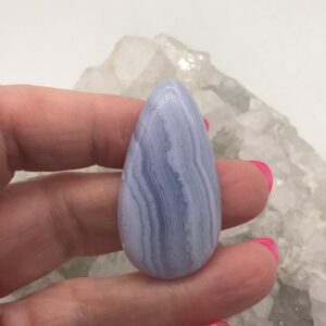 Blue Lace Agate Cabochon 57.55CT Blue Lace Agate Cabochon 57.55CT