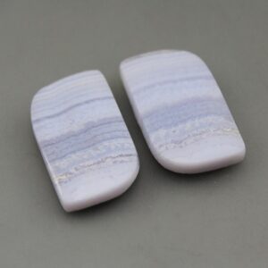 Blue Lace Agate Matching Pair Cabochons