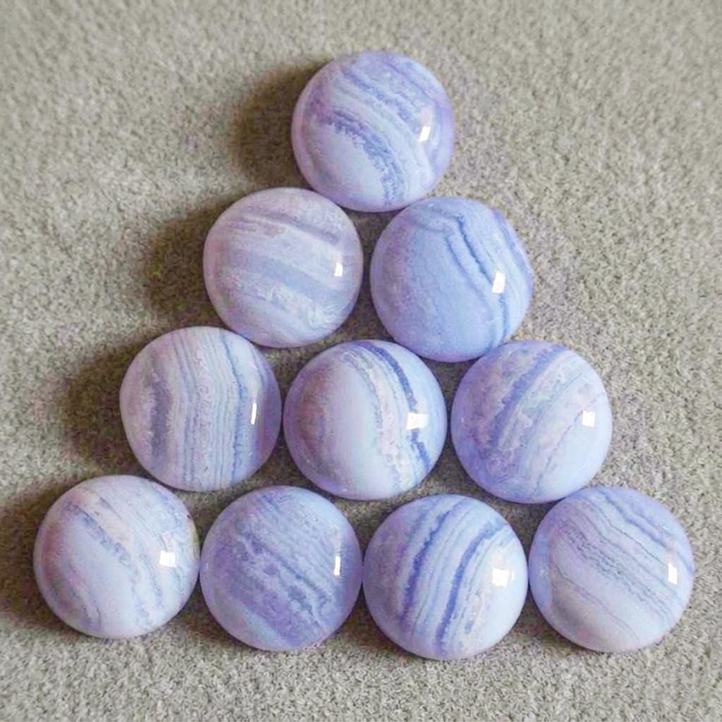Natural Blue Lace Agate Cabochon, Round Loose Gemstone For Jewelry Making, 3mm To 25mm Wholesale Lot Smooth Polished Flat Back Gemstone Natural Blue Lace Agate Cabochon, Round Loose Gemstone For Jewelry Making, 3mm To 25mm Wholesale Lot Smooth Polished Flat Back Gemstone