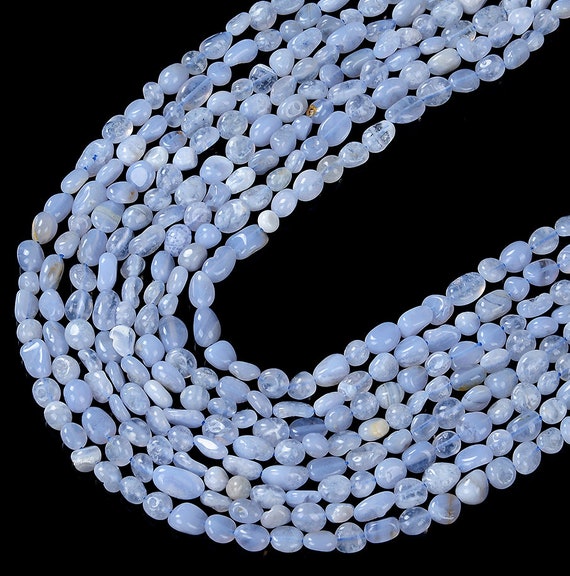 6-8mm Natural Chalcedony Blue Lace Agate Gemstone Pebble Nugget Loose Beads Bulk Lot 1,2,6,12 And 50 (d184) 6-8mm Natural Chalcedony Blue Lace Agate Gemstone Pebble Nugget Loose Beads Bulk Lot 1,2,6,12 And 50 (d184)