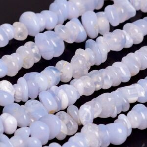 Genuine Natural Blue Lace Agate Loose Beads Grade Aa Pebble Chips Shape 4-10mm