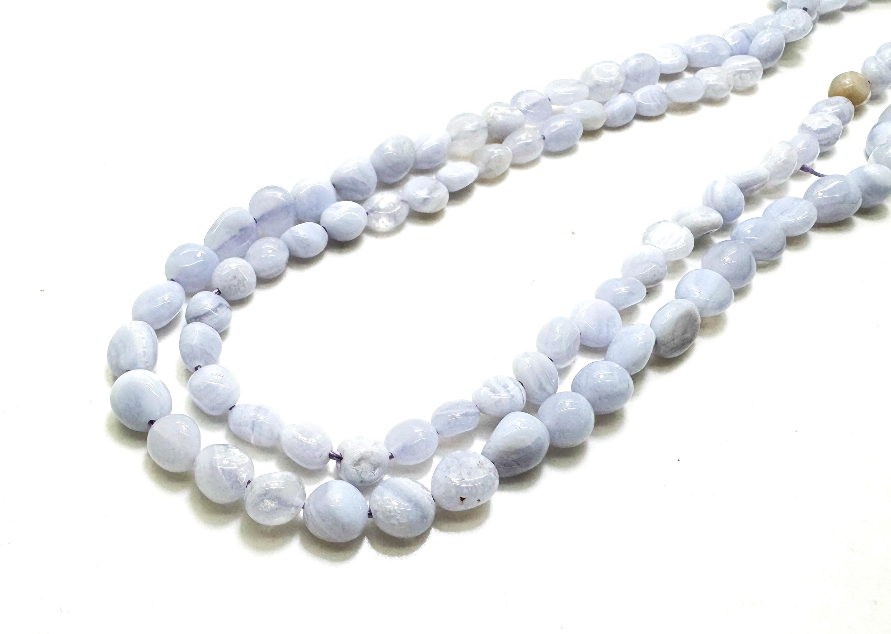 Natural Blue Lace Agate Smooth Small Pebble Nugget Gemstone Beads Pg225 Natural Blue Lace Agate Smooth Small Pebble Nugget Gemstone Beads Pg225