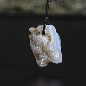 Unique Natural Blue Lace Agate Pendant Grade Aaa 19x12x10mm Sky Blue Pendant Raw Pendant Gemstone Pendant Only One(900420)