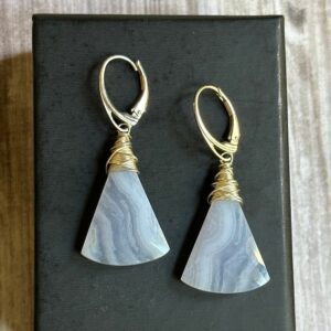 Blue Lace Agate Earrings