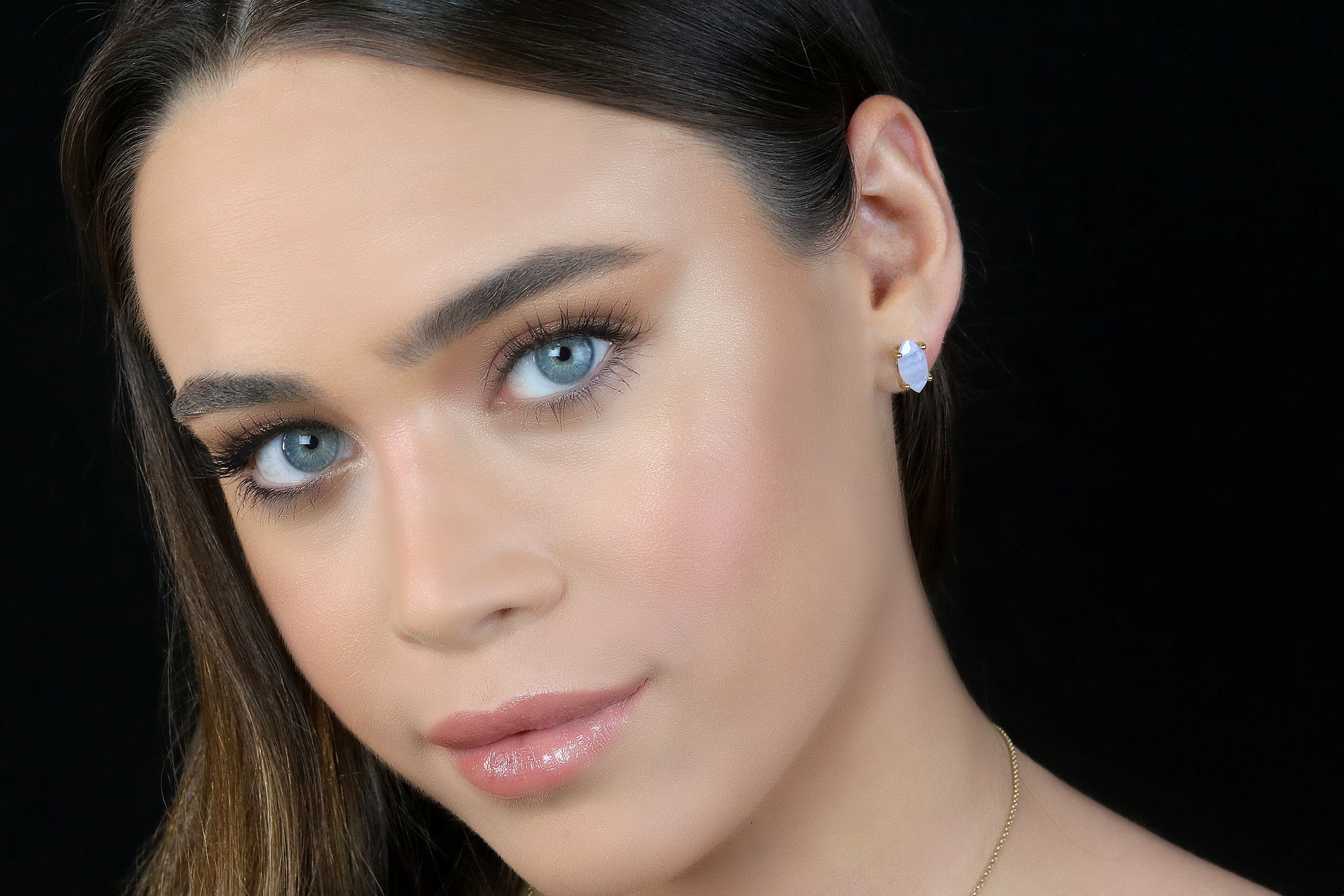 14k Gold Stud Earrings · Blue Lace Agate Earrings · Gold Marquise Earrings · Marquise Bridal Earrings · Post Stud Earrings For Women