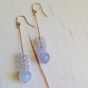 Blue Lace Agate Earrings Blue Lace Agate Jewelry Gemstone Earrings