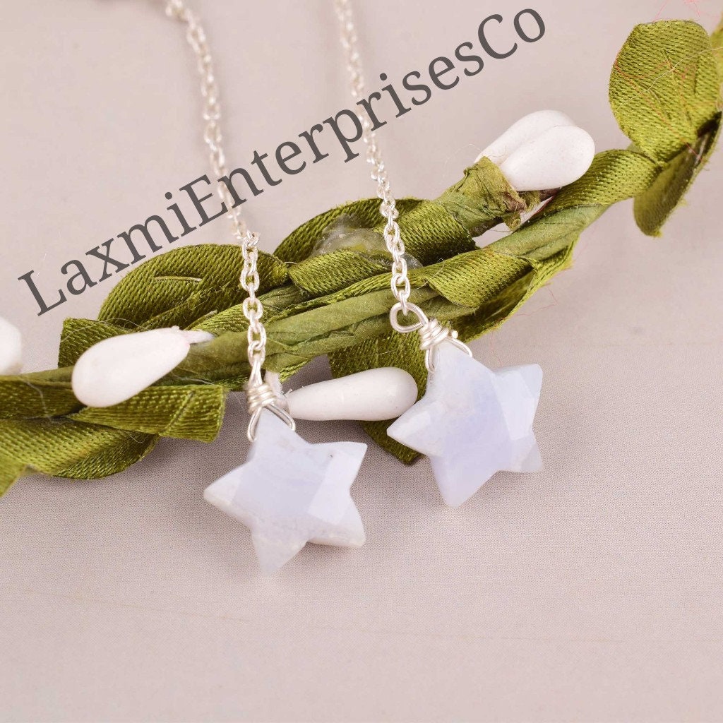 Natural Blue Lace Agate Earring In 925 Sterling Silver, Star Shape Earring, Women Jewelry, Handmade Earring, Hook, Dangle Earrings, Gift Natural Blue Lace Agate Earring In 925 Sterling Silver, Star Shape Earring, Women Jewelry, Handmade Earring, Hook, Dangle Earrings, Gift