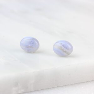 Blue Lace Agate, Agate Earrings, Blue Lace Agate Stud, Agate Stud Earrings, Something Blue, Blue Agate Studs, Silver Stud Earrings