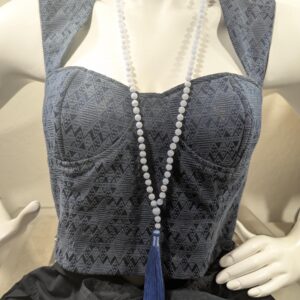 Blue Lace Agate Mala • 6mm • 108+1 • Hand Knotted 108 Beads • Calm Communication • Counselor Deanna Troi Inspired • Gentle Peace • 6501 Blue Lace Agate Mala • 6mm • 108+1 • Hand Knotted 108 Beads • Calm Communication • Counselor Deanna Troi Inspired • Gentle Peace • 6501