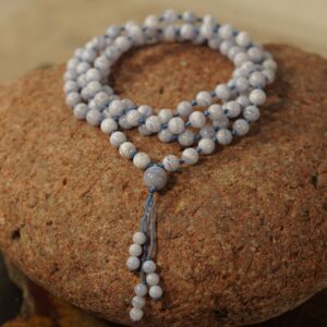 Blue Lace Agate Mala Necklace • Knotted Mala • Blue Lace Agate Necklace • 108+1 • Blue Lace Mala Beads • 5mm • 6mm • 7-8mm • Ag2981 Blue Lace Agate Mala Necklace • Knotted Mala • Blue Lace Agate Necklace • 108+1 • Blue Lace Mala Beads • 5mm • 6mm • 7-8mm • Ag2981