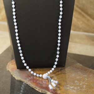 Blue Lace Agate Mala Necklace • Mala Beads • Blue Lace Agate Meditation Necklace • 5mm • Yoga Necklace • Calming Necklace • 108+1 • A4675 Blue Lace Agate Mala Necklace • Mala Beads • Blue Lace Agate Meditation Necklace • 5mm • Yoga Necklace • Calming Necklace • 108+1 • A4675