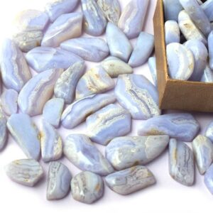 Natural Blue Lace Agate Cabochon Lot, Wholesale Gemstone, Unusual Shape for Jewellery Making, Gemstone Supply Tool, Loose Stone, Beads, Gift