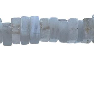 Crazy Blue Lace Agate Beads: 4 to 6mm Light Blue Square Gemstone, 8 Inch Strand
