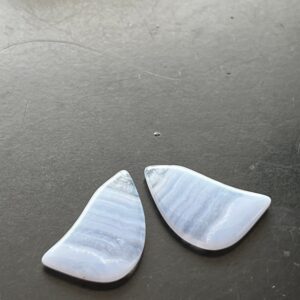 Gorgeous Blue Lace Agate Matching Birdie Drops With Large Drilled Hole