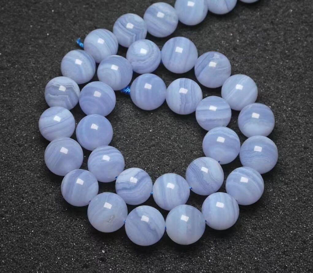Natural High Quality Blue Lace Agate Beads,6mm/8mm/10mm/12mm Natural Agate Beads,15 Inches One Strand