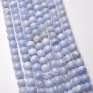 Natural Blue Lace Agate Beads,6mm/8mm/10mm/12mm Natural Agate Beads,15 Inches One Strand